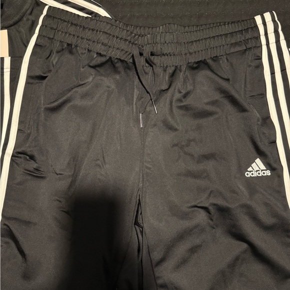 Adidas Women's Black and White Track Jacket and Joggers - Picture 4 of 5